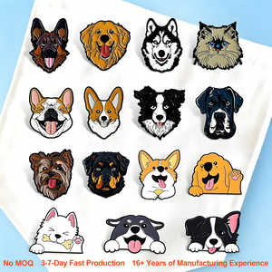 Pin de Solapa Personalizado para Perros y Gatos Adorables, Dijes Esmaltados, Chapado en Oro, Alta Calidad, Fábrica, Aleación de Zinc, Metal, Pin de Solapa Personalizado - Product Image 1