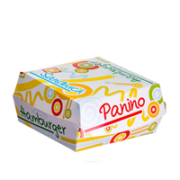Boîte à hamburger sur mesure de grande taille, contenant alimentaire en papier de qualité avec laminage mat, qualité garantie pour les hamburgers et les sushis