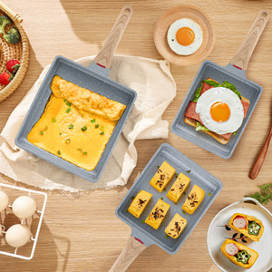Padella Tamagoyaki Sanlang in Alluminio Blu con Rivestimento Ceramico Antiaderente, Padella per Omelette Giapponese - Product Image 2