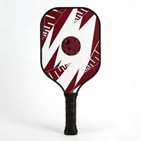 Raquette de pickleball personnalisée légère en fibre de verre, surface de friction, bord aérodynamique, motif personnalisé imprimé UV