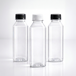 Premium 320ml Reusable PET Cylinder <b>Bottle</b> BC320-1609 Screw Cap High Quality <b>Smoothie</b> Drink Container - Product Image 1