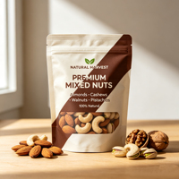 Sachet Doypack refermable à fermeture éclair pour mélange de noix, imprimé sur mesure, pour amandes, noix de cajou, noix de Grenoble, qualité alimentaire