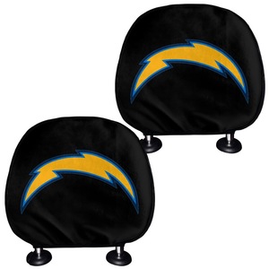Sarung bantal mobil kustom 32 nflteam Fan kustom Chargers sarung bantal mobil kualitas tinggi penutup sandaran kepala kursi mobil - Product Image 2