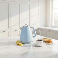 Bouilloire Électrique Sans Fil GS Style Rétro Cygne Forme Triangulaire 3000W en Acier Inoxydable à Chauffage Rapide pour la Maison