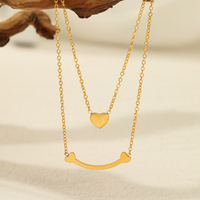 Bijoux fantaisie, collier en acier inoxydable, argent, or 18 carats, barre simple, pendentif en forme de cœur, collier personnalisé pour femmes