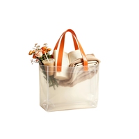 Sac fourre-tout imperméable en plastique avec poignée, sac de rangement à main de grande capacité épaissi
