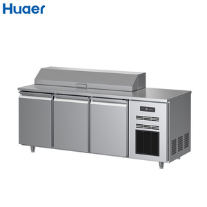 Jumbo thương mại truy cập hàng đầu salad hiển thị bánh <span class=keywords><strong>pizza</strong></span> bàn làm việc/bánh <span class=keywords><strong>Pizza</strong></span> chuẩn bị bảng tủ lạnh - Product Image 1