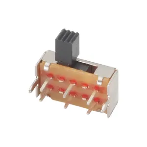 Fábrica OEM NO 8a Mini Micro 2p6t Smd Interruptor deslizante liga-desliga vertical