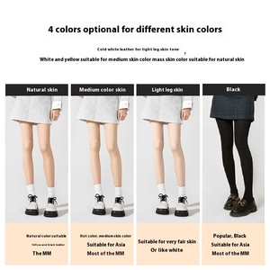 Dames Ademende Fleece Gevoerde Panty Voor De Lente Herfst Licht Been Dunne Naakte Bovennatuurlijke Vleeskleur Bovennatuurlijke Kousen - Product Image 5