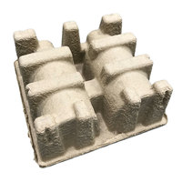 Plateau moulé en pâte à papier recyclée biodégradable et écologique, personnalisé, résistant aux chocs, pour emballage de boîtes et inserts en pâte.