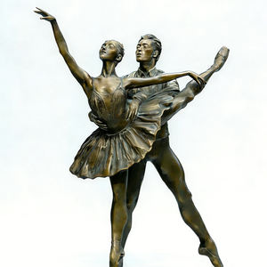 Escultura de Bronce Personalizada de Fábrica a Tamaño Real de Pareja Bailando, <span class=keywords><strong>Bailarina</strong></span> de Ballet, Dama de la Aldea del Baile, Mujer Gorda <span class=keywords><strong>Famosa</strong></span> - Product Image 2
