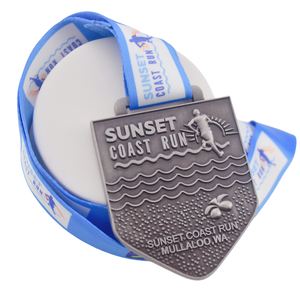 Medalla Conmemorativa Personalizada de Níquel Antiguo para Eventos de Carrera Costera, Diseño de <span class=keywords><strong>Escudo</strong></span> <span class=keywords><strong>Australiano</strong></span>, Medalla 3D con Cinta - Product Image 1