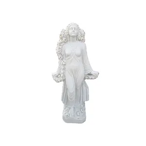 Life Size Marble Stone Statue Customized Marble Female Figure Statue for Outdoor Decoration