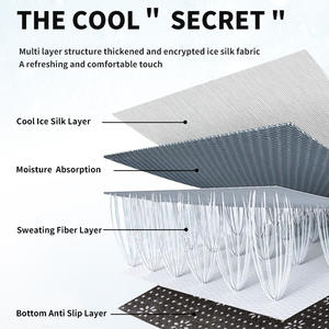 เบาะรองนั่งผ้าไหมน้ำแข็ง Kasa ขนาด 40x40 ซม. 45x45 ซม. 50x50 ซม. เบาะรองนั่งเก้าอี้สำนักงานแบบเย็น เบาะโซฟา เบาะนักเรียน - Product Image 3