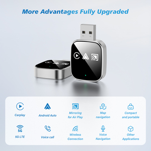 Wireless Carplay Mirror Link Adapter, 2026 Upgrade 3 in 1 Auto Adapter with 2.4/5ghz WiFi, Bluetooth 5.0, Instant Wired to Wireless Conversion Plug & Play Wireless Carplay Mirror Link Adapter, 2026 Upgrade 3 in 1 Auto Adapter with 2.4/5ghz WiFi, Bluetooth 5.0, Instant Wired to Wireless Conversion Plug & Play