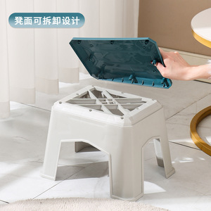 Shoe changing <b>stool</b> for entryway, low <b>stool</b> for home use, children's <b>stool</b>, <b>plastic</b> toilet step <b>stool</b>, small chair with backrest - Product Image 2
