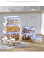 Boîte de conservation alimentaire isolée en plastique PP de qualité alimentaire, transparente, pour réfrigérateur et congélateur, organisateur de rangement pour cuisine et épices