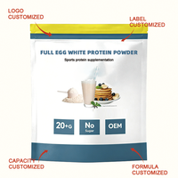 Poudre de protéines d'albumine d'œuf complète - Sans sucre, plus de 20 g de protéines par portion, complément nutritionnel sportif, personnalisation OEM disponible
