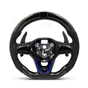 Volant personnalisé en fibre de carbone avec LED pour Volkswagen VW Golf <span class=keywords><strong>8</strong></span> MK8 R 6 7 MK5 MK6 MK7 Polo GTI Passat B8 B9 Jetta - Product Image 1