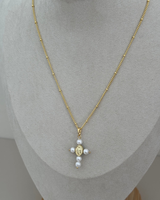 Collier de perles religieuses Déclaration Shell Croix Pendentif Collier Bijoux Cadeau