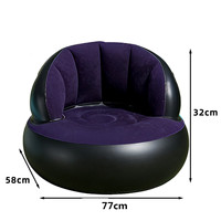 Nouveau Fauteuil Gonflable Moderne Paresseux à Dossier Rond en Forme de Coquille, Portable, Massant, Pliable, Rangement Facile, pour Extérieur