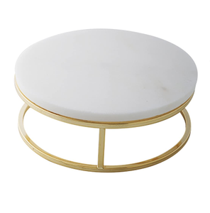 Soporte para Pastel de Mármol AZHAR EXPORT 2026 Hecho a Mano de Alta Calidad con Marco Dorado Redondo de Diseño Moderno - Product Image 5
