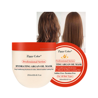 Masque lissant professionnel à l'huile d'argan hydratante, réparateur à la kératine et au collagène, sans sulfate ni parabène, pour tous types de cheveux, 250 ml