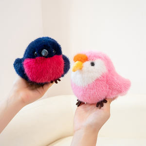 Venta al por mayor peluche pequeño pájaro de simulación animal relleno decoración del hogar niños fiesta de cumpleaños regalo suave pájaro realista muñeca de juguete - Product Image 6