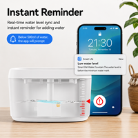 Fontaine à eau intelligente Tuya pour chat, design moderne, débit à induction 360°, écologique, en acier inoxydable, capacité 2,5 L, abreuvoir automatique d'intérieur