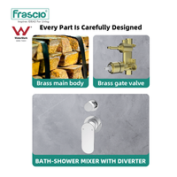 Frascio filigrane encastré dans le mur en laiton robinet de douche robinet inverseur mitigeur en laiton robinets de bain et de douche