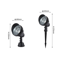 Projecteur d'extérieur pour jardin, arbre et pelouse, étanche IP65, en aluminium, LED COB DC/AC 5W, blanc chaud, pour cour, villa, aménagement paysager