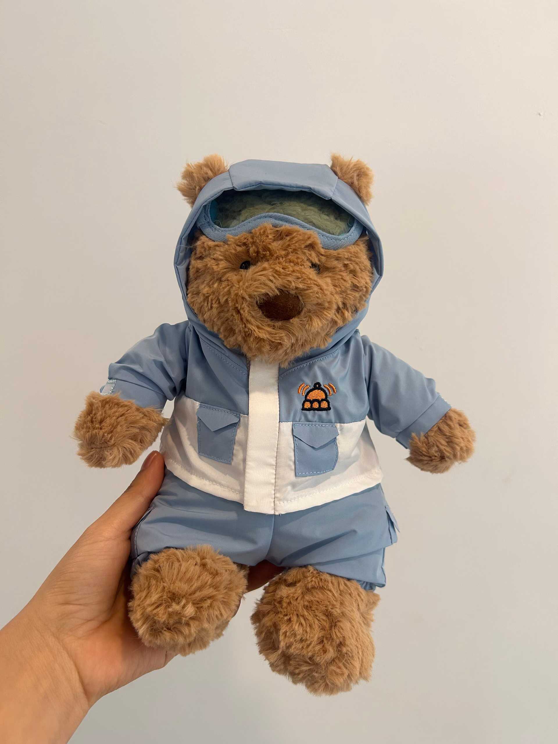 Blue Snow Suit Bear 28cm