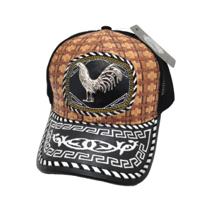 <span class=keywords><strong>Gorra</strong></span> <span class=keywords><strong>de</strong></span> Béisbol <span class=keywords><strong>de</strong></span> Malla Estilo Mexicano Étnico a la Moda con Logo Personalizado <span class=keywords><strong>de</strong></span> Metal 3D Tipo Western Trucker para Uso Casual al Aire Libre, Playa y Hip Hop - Product Image 3