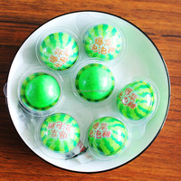Watermeloen zachte gummy snoepjes, fruitig zoet met jamvulling in fles, multicolor, gemaakt in China, goedkope prijs