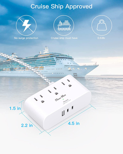 3ft phẳng mở rộng dây chống trượt mat tàu du lịch được phê duyệt nhanh phí điện dải Đột kích dây mở rộng cho du lịch - Product Image 5