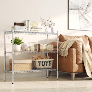 조정 가능한 금속 보관 선반 3 단 와이어 선반 유닛 주최자 와이어 랙 500lbs 용량 주방 차고 - Product Image 1