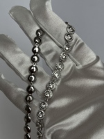 Ensemble de colliers en laiton de haute qualité avec bouton œil magique et zircone, bijoux de luxe légers, vente en gros