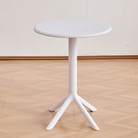 Table basse moderne en plastique, vente en gros, table ronde pour salon et salle à manger