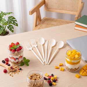 Prix direct usine – Couverts jetables en amidon de maïs (couteau, fourchette et cuillère) en plastique de qualité alimentaire - Product Image 5