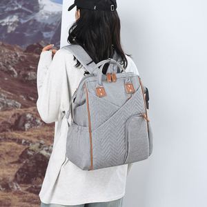 2 PCS Mommy <b>Backpack</b> Set Lightweight Waterproof Baby Diaper Bag for Outdoor - Product Image 4