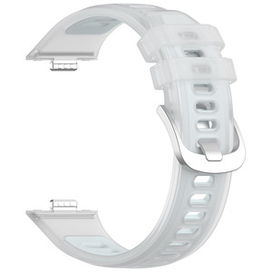 Nouveau bracelet de montre intelligente sport en silicone transparent bicolore pour <span class=keywords><strong>Huawei</strong></span> Watch Fit 5, bracelet pour <span class=keywords><strong>Huawei</strong></span> Fit 4, Watch Fit4 Pro, Fit3 - Product Image 2