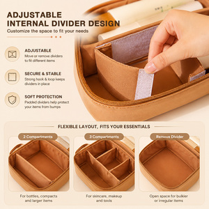 OEM ODM Service Pearl Cotton Padded Cosmetic <b>Case</b> Multi-Compartment Daily <b>Makeup</b> Storage Professional - Product Image 6