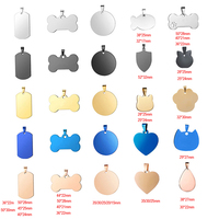 Placas de Identificación Personalizadas para Perros para Grabado Láser Esmalte Sublimación de Metal al Por Mayor Placas en Blanco de Acero Inoxidable