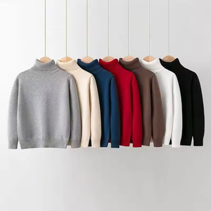 <span class=keywords><strong>Pull</strong></span> col roulé en maille torsadée de haute qualité pour garçons et filles, vêtements d'hiver pour enfants, respirant, écologique, manches longues - Product Image 1