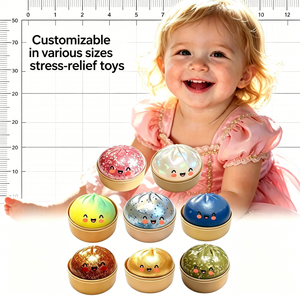 ลูกบอลบีบแก้เครียดรูปซาลาเปาเนื้อนุ่ม กลิตเตอร์วิบวับ พกพาสะดวก ของเล่นเสริมประสาทสัมผัส สำหรับบรรเทาความวิตกกังวลในออฟฟิศหรือห้องเรียน - Product Image 2