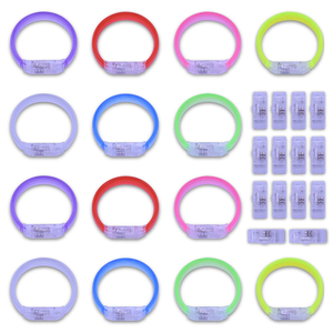 Pulsera de Acrílico con Burbujas al por Mayor, 8 Colores, Transparente, de Plástico PS, con LED, Batería de Botón AG3, Personalizable - Product Image 3