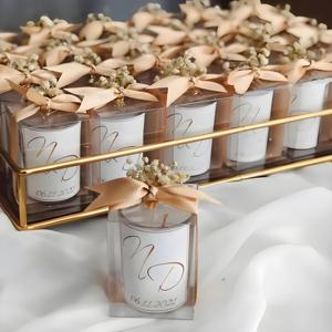 Lilin Kedelai Alami OEM Langsung dari Pabrik dalam Stoples Kaca dengan Label Kustom untuk Suvenir Pernikahan dan Hadiah Acara - Product Image 1
