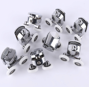 Nhiệm vụ nặng nề Phòng tắm kính cửa trượt con lăn Bốn bánh xe Brass cố định Caster bánh xe cho Cửa Sổ Phòng tắm con lăn ròng rọc - Product Image 6