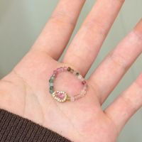Bagues de mode perlées de haute qualité en gros, cadeaux exquis en laiton, bagues douces et jeunes pour filles