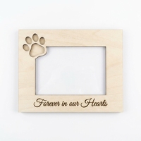 Cadre photo vertical personnalisé écologique pour animaux de compagnie, en contreplaqué 3D découpé, impression, à suspendre, souvenir éternel pour nous